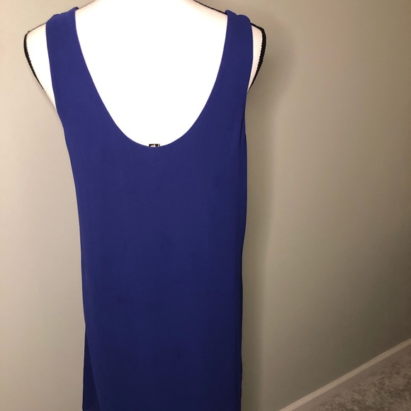Beautiful Blue Tank Dress with Gold Detail - Picture 2 of 4